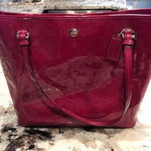 Coach Patent Leather Embossed Peyton Sachel